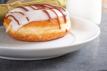 white iced ring doughnut
