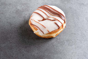 white iced ring doughnut