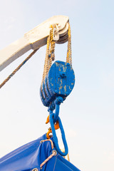 construction winch lifts a load