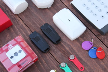 security and fire alarm sensors remote control