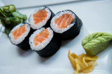 sushi on a plate, asian food, japanese cuisine, asian food, japanese cuisine