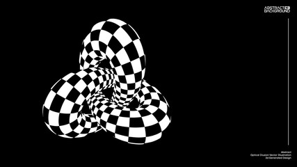 Optical illusion torus knot background.