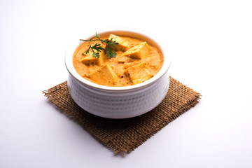Paneer Korma, Kurma or Quorma is a popular Indian main course recipe made using cottage cheese with curry made of curd, coconut and cashew nuts