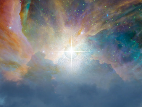 God's eye in colorful universe
