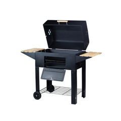 Grill on charcoal for steak green glade on white background