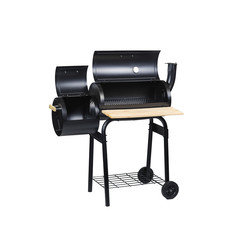 Grill on charcoal for steak green glade on white background