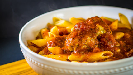 Pasta with Meatballs and Red Sauce