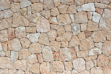 Polygonal stone wall. 