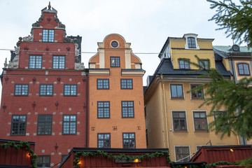 Ancient buildings of Europe. Stockholm Old Town