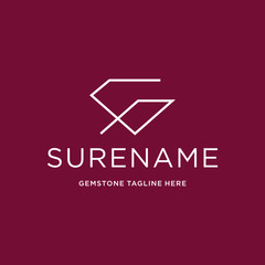 Initial letter G typography logo design diamond shop logo design vector illustration icon custom logo design