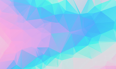Low poly grid holographic triangles background