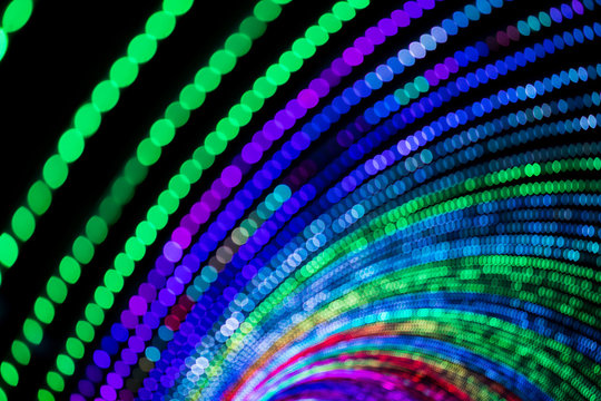 Multi Coloured Tunnel Of Light