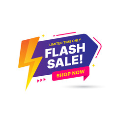 Flash Sale banner template design, Big sale special offer. end of season special offer banner. abstract promotion graphic element. vector illustration.