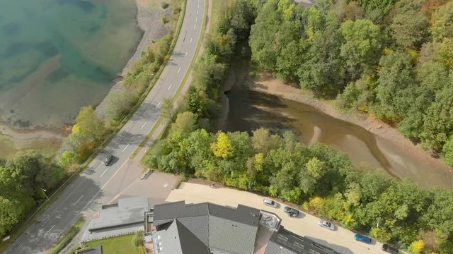 Gummersbach Germany lake aerial photography