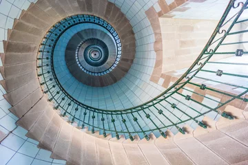 Rolgordijnen High lighthouse stairs, vierge island, brittany,france © Willy Mobilo