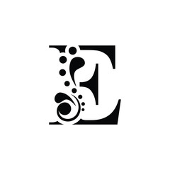 letter . Black flower letter   Beautiful capital alphabet 