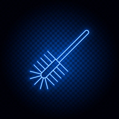 bathroom cleaner neon icon. Blue neon vector icon