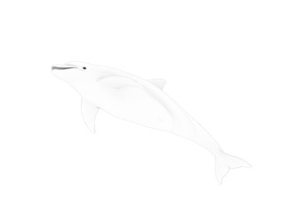 Graphic Animal Isolated on White 3D Rendering