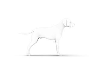 Graphic Animal Isolated on White 3D Rendering