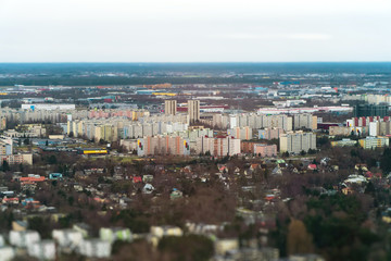 Obraz premium Aerial view of Lasnamae urban area in autumn. Tallinn, Estonia.