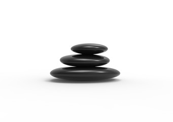 Yoga Stone on Isolated White Background, 3D Rendering