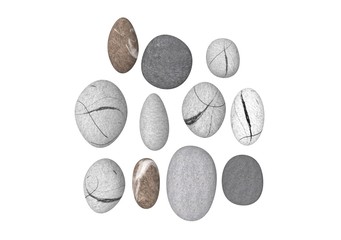 Yoga Stone on Isolated White Background, 3D Rendering