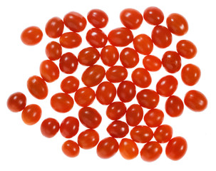 cherry tomatoes on white background