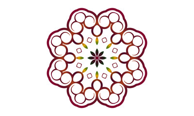 Colour vector flower simple ornament