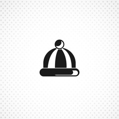 winter hat icon on white background
