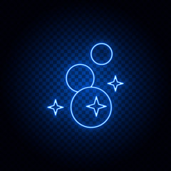 bobble, detergent, brilliance neon icon. Blue neon vector icon