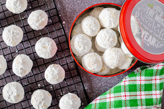 Holiday snowball and mexican wedding cake cookies