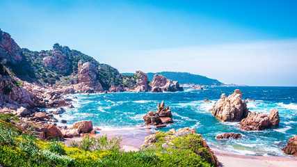 Fototapeta premium the italian island sardinia in mediterranean sea