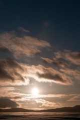 Obraz premium 冬の夕暮れの空