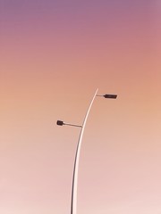 lamp on background of blue sky