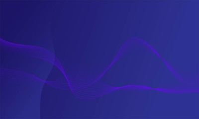 Vector abstract background with a blue dynamic waves, line and particles. Illustration suitable for textile and wallpaper design