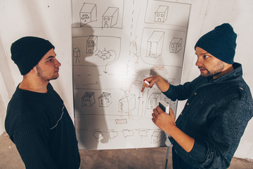 Burglars making escape plan
