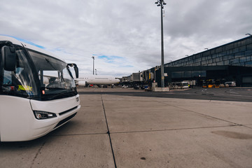 Outside view of an international airport