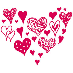 いろんな形のハート　ハート型