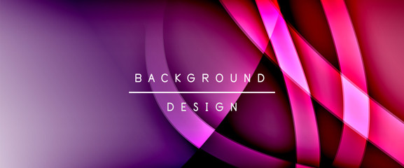 Dynamic trendy fluid color gradient abstract background with flowing wave lines. Vector Illustration