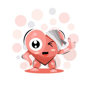 cute love mascot cartoon design