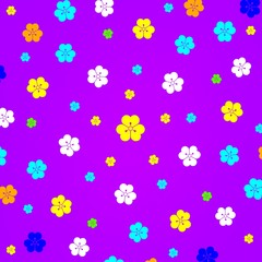 Colorful flowers pattern design. Design print for texture, textile, background, wallpaper and template