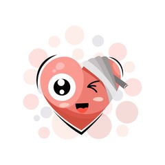 cute love mascot cartoon design