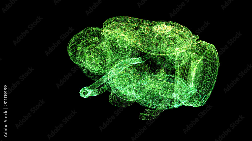 Aufkleber Futuristic user interface head up display Holographic electromagnetic mechanical system and digital data telemetry information display for digital background computer desktop display screen