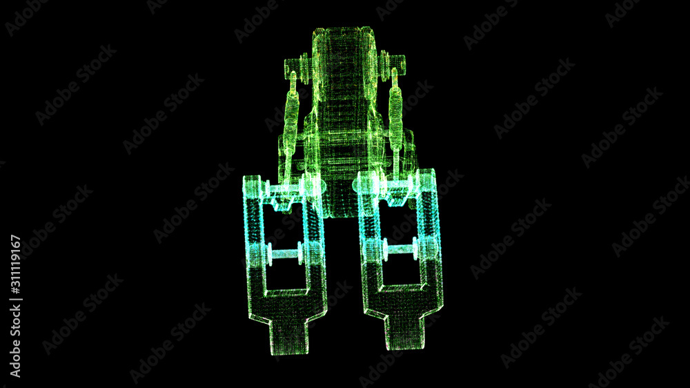 Aufkleber Futuristic user interface head up display Holographic electromagnetic mechanical system and digital data telemetry information display for digital background computer desktop display screen