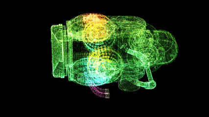 Futuristic user interface head up display Holographic electromagnetic mechanical system and digital data telemetry information display for digital background computer desktop display screen