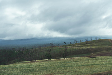 Huge leaden clouds covered the island of Olkhon