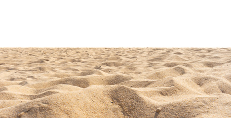 Fototapeta na wymiar Texture, Beach sand texture di-cut, on white background