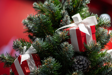 christmas tree with gifts