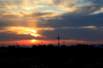 노을이 아름다운 가을 풍경