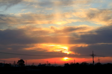 노을이 아름다운 가을 풍경